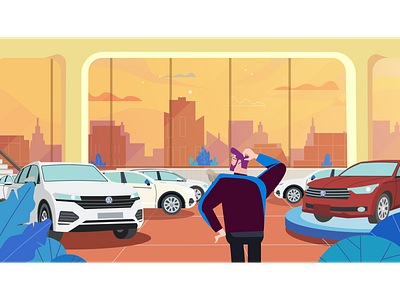 Car animation branding design illustration ui 插图