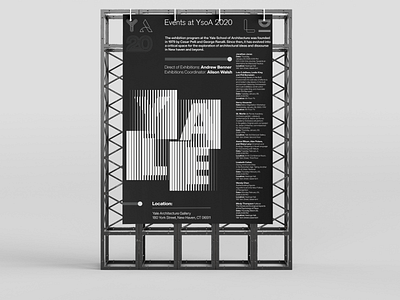 Yale School of Architecture _Events at YsoA 2020_Poster advertising branding composition content graphicdesign ideas pinterest poster poster art poster design symbol typography typography design vector