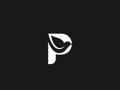 letter P + pigeon