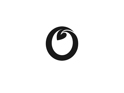 letter O + leaf