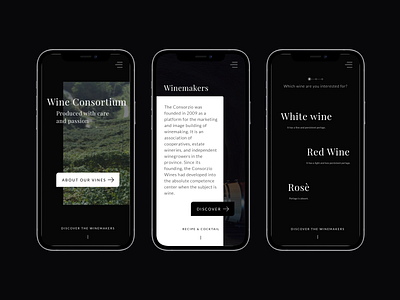 Wine Consortium Website home mobile responsive ui vino web website wine winery