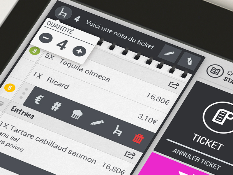 ipad Cash register iOs 7 Tickets by Octav Design on Dribbble
