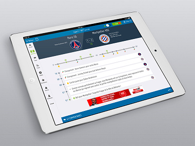 Soccer iPad App - Match Live app fifa flat ipad live mercato slide soccer timeline ui ux webdesign