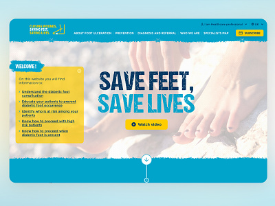Urgo Feet design feet health illustration interface landing ux ux-design webdesign
