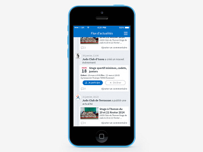 Sport App android app flat icons ios menu sport timeline ui ux