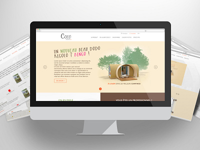 Coco Webdesign camping design desktop flat home interface responsive ui user ux webdesign wide
