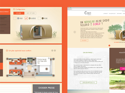 Coco Webdesign Template camping design desktop flat interface responsive template ui ux webdesign wide
