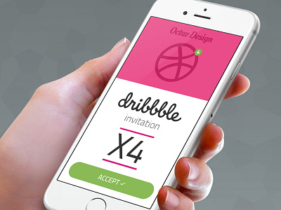 Octavdesign 4xinvite app dribbble invitation invite iphone6 ux