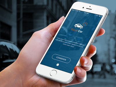 Socialcar Concept Ios8 app cab car carpooling concept driving flat ios8 iphone6 map menu social