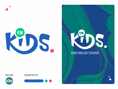 ENKIDS rebranding / redesign logo branding edtech english kids logo logotype rebranding redesign school school logo startup