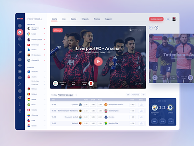 GoBet - a betting platform web app concept bet betting dashboard dashboard concept football premiere league soccer ui uiux web app web app concept