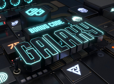 Galaxy 3d 3d design cinema 4d keyart promo redshift