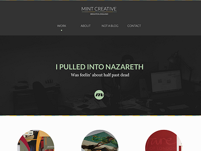 Mint Creative Homepage - Top clean home landing pageflat simple web design website
