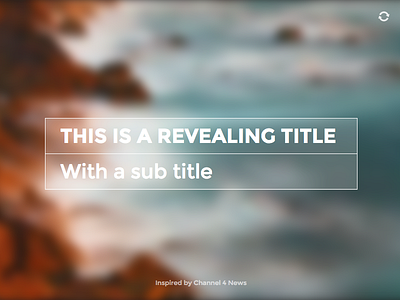 Revealing Title header keyline reveal