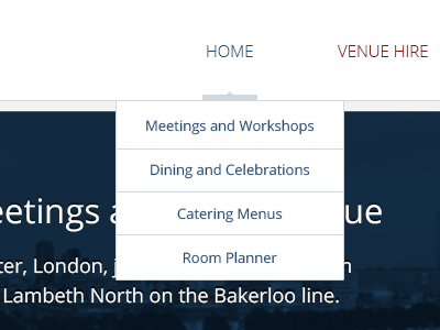 Drop Down Menu blue clean navigation opensans ui web web design