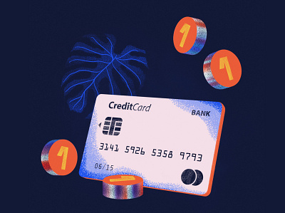Credit Card bank card credit card illustration