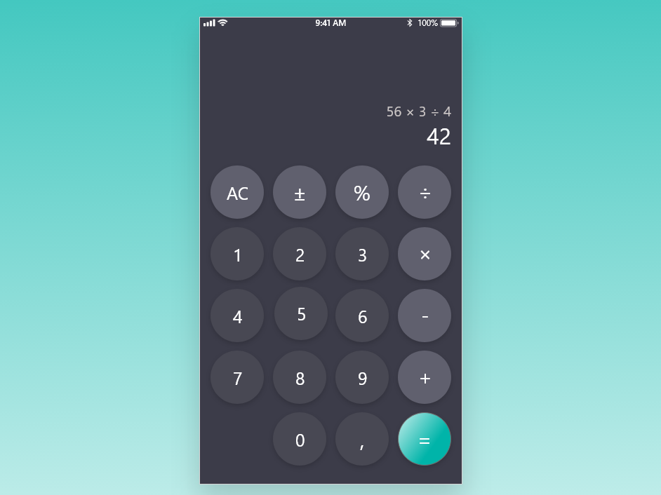 Calculator by Tijmen de Kievit on Dribbble