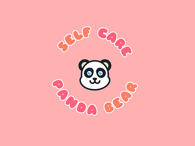 Self Care Panda Bear adorable cute animal cute art cute panda design illustration illustrator illustrator cc mental health panda panda illustration pink self care selfcare vector