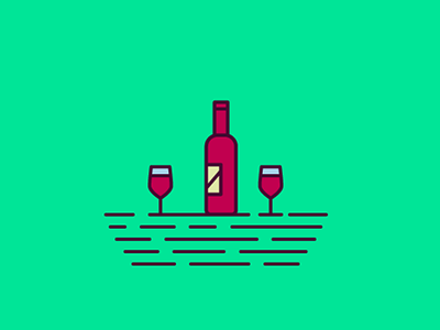 Some wine bottle color design graphic design icon illustration stroke vector vine