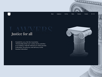 Shot home page clean concept dark ui design homepage homepage design law lawyers site site design ui uidesign ux uxdesign web webdesign website