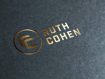 ruthcohen logo 3 branding golden logo gradient icon illustration logo concept logo design logo design branding logo design concept logo mark logotype typography vector