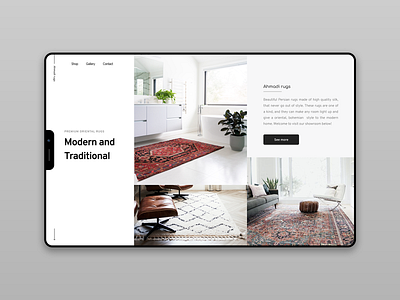 Rugs - Desktop Design branding design desktop interior interior design minimal modern typography ui user experience user interface ux