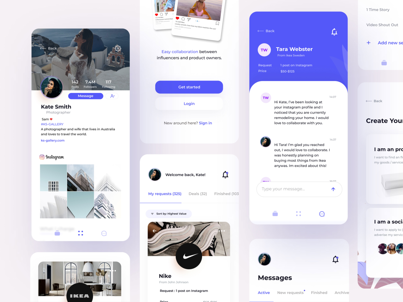 Influencer - App design by Jana Buconjic on Dribbble