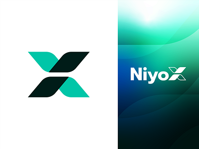 NiyoX - logo branding design gradient graphic design logo new vector