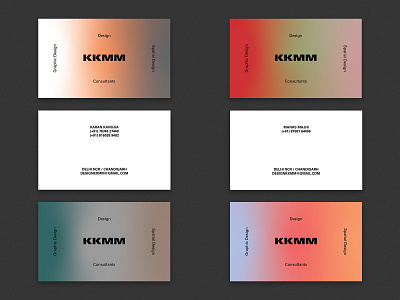 KKMM Business Cards brandidentity branding business card design gradient graphic design identity jimmykano logo new print design typography vector