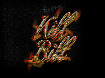 Kill Bill bright chrome design gradient graphic design illustration killbill new photoshop red typography