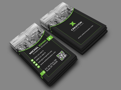 Corporate Business Card vertical
