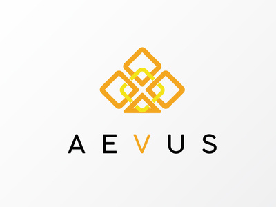 Logo Aevus illustration logo simple typography vector yellow