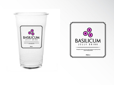 Basilicum Jelly Lable basilicum cup design drink illustration jelly lable logo simple