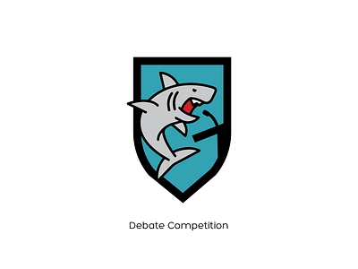 Shark Debate debate design illustration logo simple vector