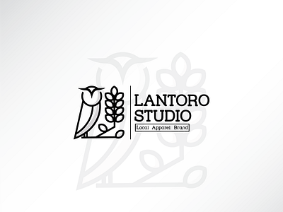 Logo Lantoro Studio Lab All aparel branding design icon illustration lantoro lantoro studio local brand logo minimalist owl simple vector