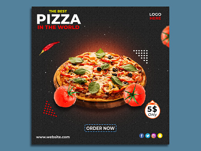 Pizza banner Ads Design pizza ad pizza ads pizza banner pizza design pizza post pizza social ads pizzabox