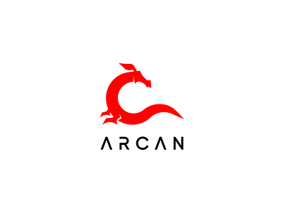 Arcan games black black and red brandin branding colors dragon logo golden ratio logo trending logos
