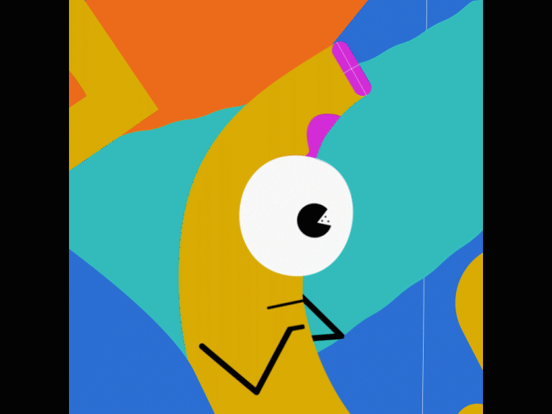 BANANA TRIP animation banana banana mind design emokions emotions feelings illustration mind motion thinker