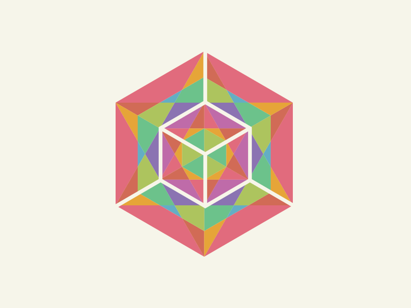 New Website animation colorful geometry hexagon trippy