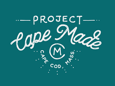 Project Cape Made cape cape cod cape made handmade hipster lockup logo maker vintage vintage logo vintage type