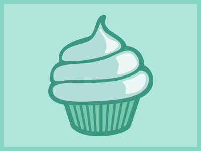 Sweet cupcake icon