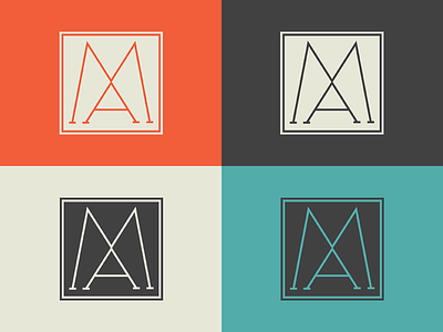 AM monogram am colours embleme lettering letters logo merenfeld monogram serif serifs type
