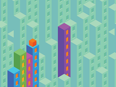 Upcoming game concept buildings city cubes game ios isometric minimal urban