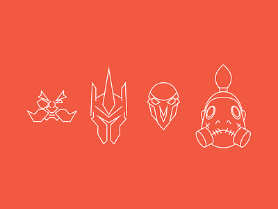 Overwatch characters blizzard characters icons outlines overwatch
