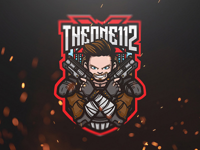 THEONE112 LOGO DESIGN apex legends esport logo gunner logo design mascot logo theone112