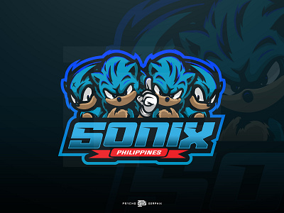 SONIX PH LOGO custom esports esportslogo logo mascot mascotlogo sonic