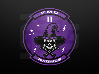 FMQ avionics custom esportslogo illustration logo design logodesign mascot mascot logo patch design vector witch