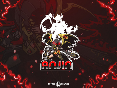 ANJIN CHARACTER LOGO DESIGN character design esports illustration logo mascot vector