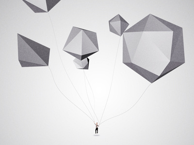 Thank you for the invite! animation balloon brand illustration low minimalism poly polygon