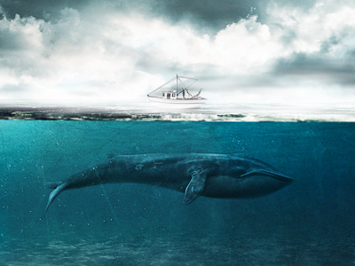 Negative Face - Booklet artwork concept boat manipulation mate minimalism painting photomanipulation retouche sea whale